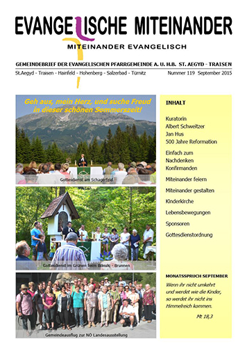 Gemeindebrief September 2015
