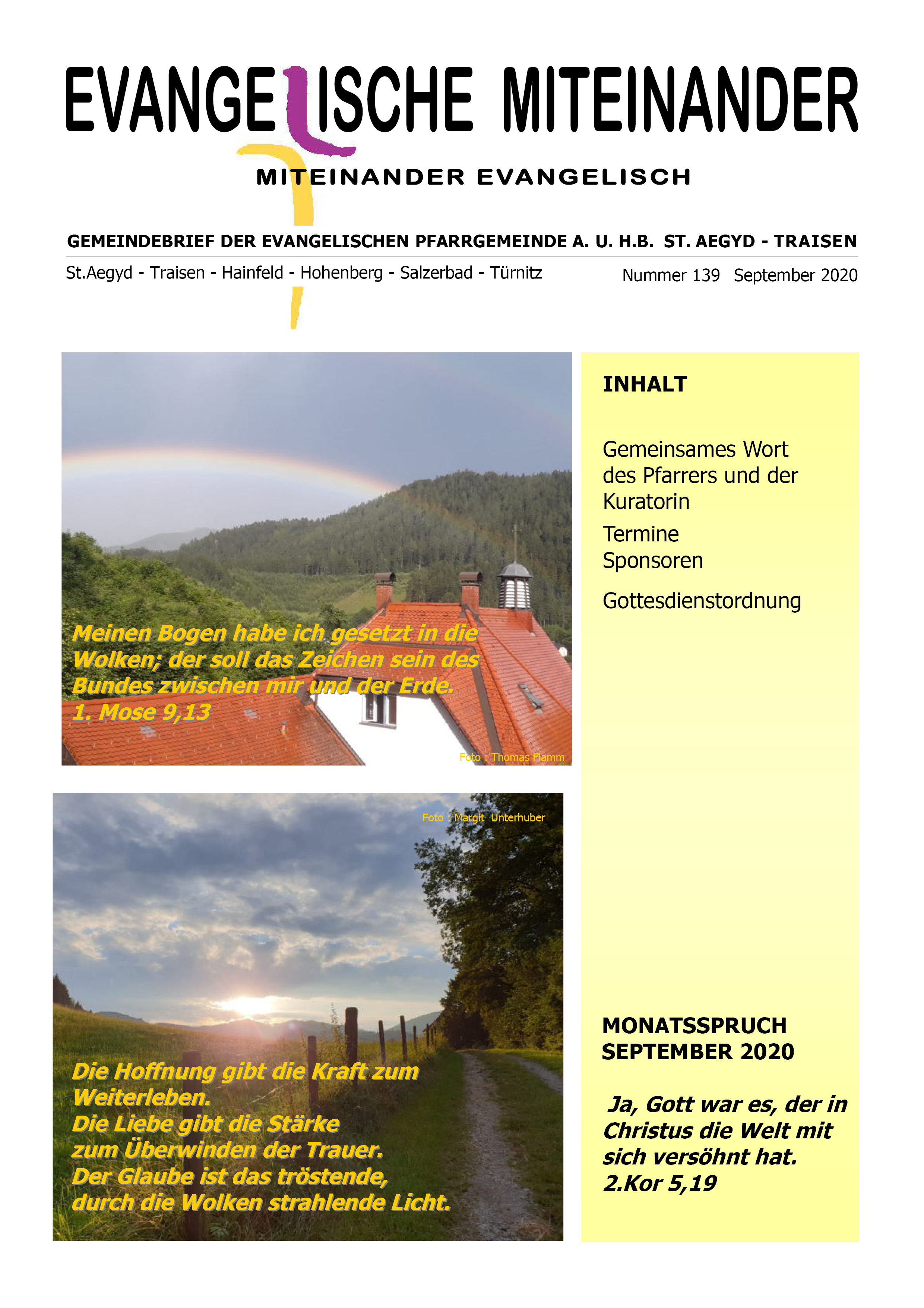 Gemeindebrief September 2020